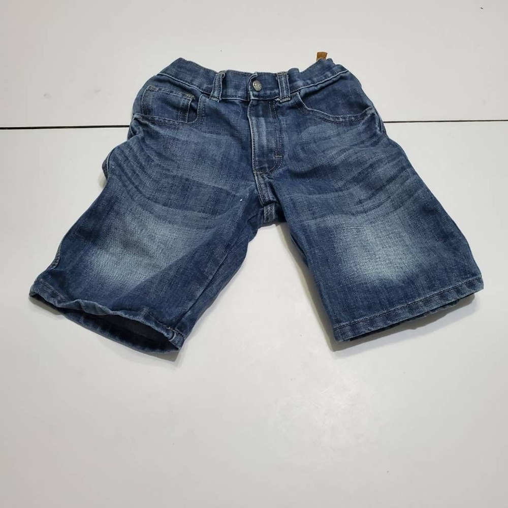 Lee Dungarees Boys Denim Shorts Blue Relaxed Fit Pockets Whiskered 7X